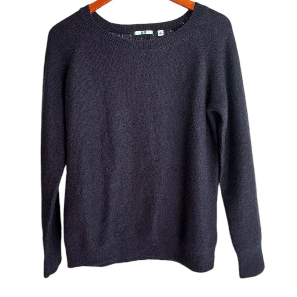 Uniqlo Size M Womens Purple Crewneck Wool Mohair Blend Pullover Sweater